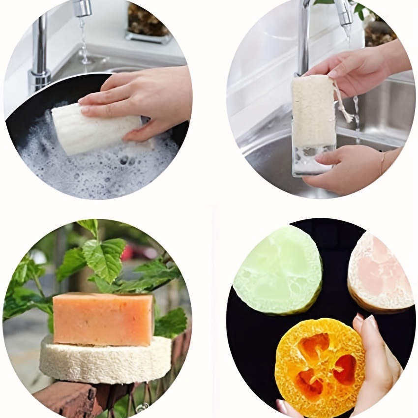 Natural Loofah Exfoliating Body Sponge Scrubber For Skin - Temu