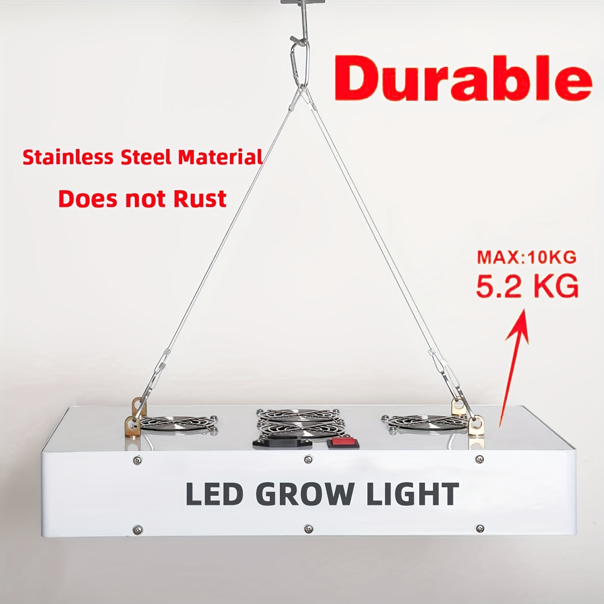 1pc Rope Hanger 304 Stainless Steel Basket Plant Hanger Holder Light Hanging  Wire Rope For Led Grow Light Aquarium Lighting Lamp Indoor And Outdoor Plant  34cm - Patio, Lawn & Garden - Temu