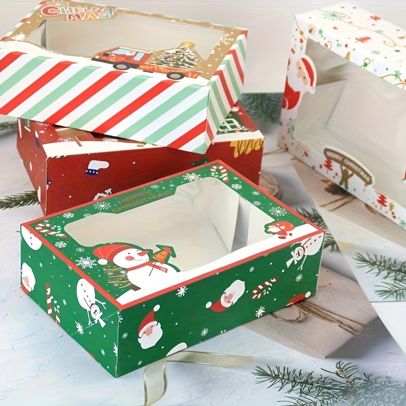 Kraft Paper Box Candy Gift Boxes Pvc Clear Window - Temu