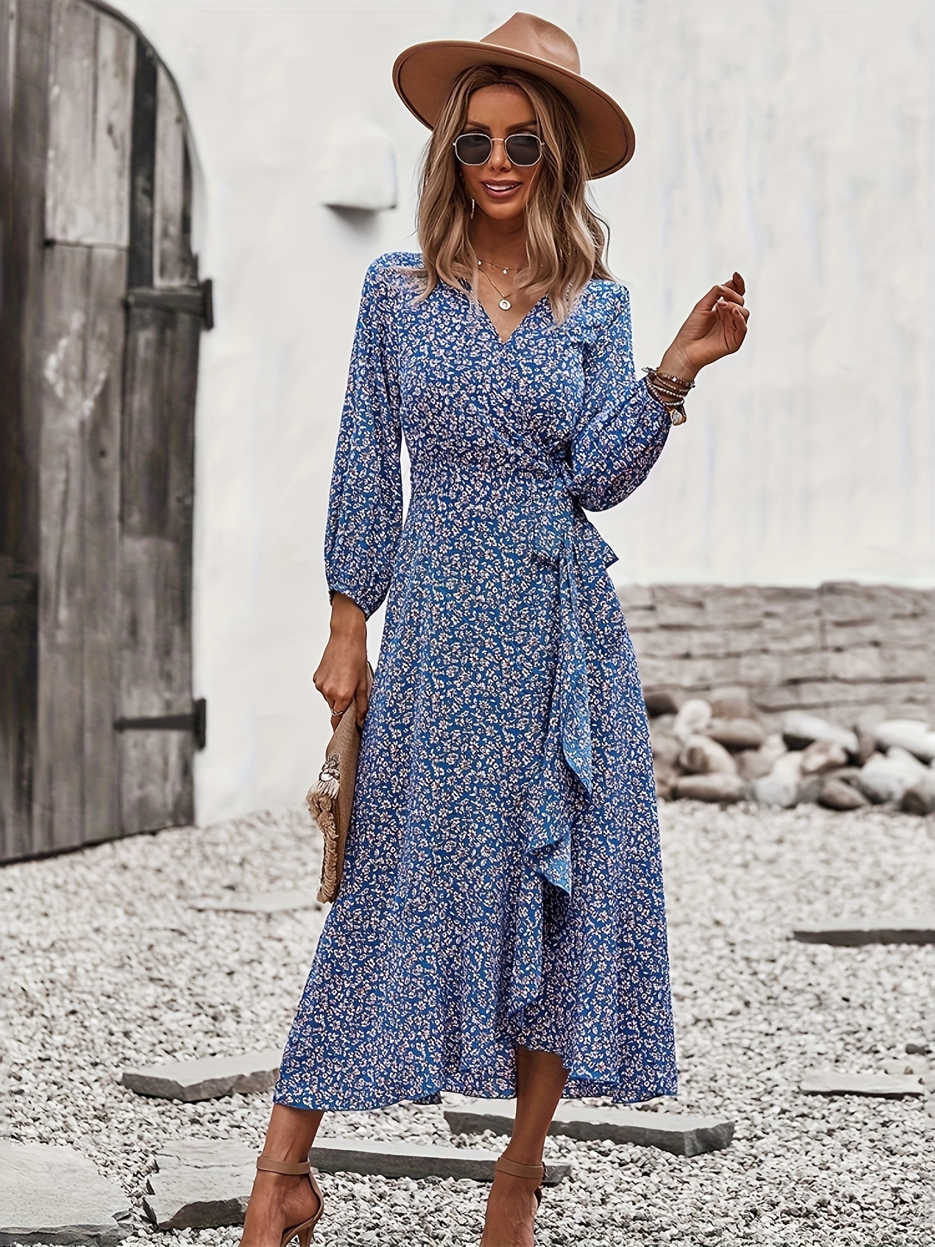 Midi Dresses, Long-Sleeve Floral Wrap & Summer