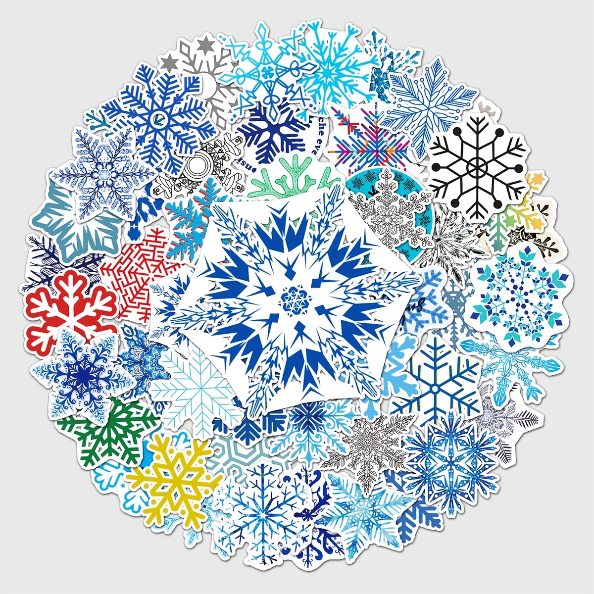 Wind Christmas Snowflake Graffiti Stickers Luggage - Temu