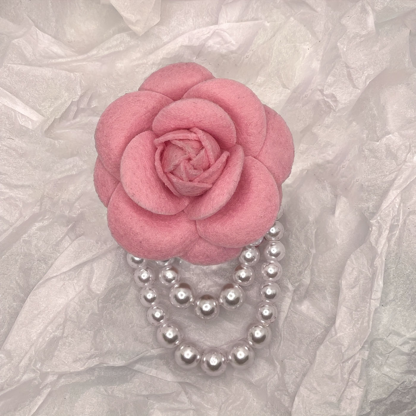 Elegant Faux Pearl Rose Flower Brooch Pin For Women And - Temu