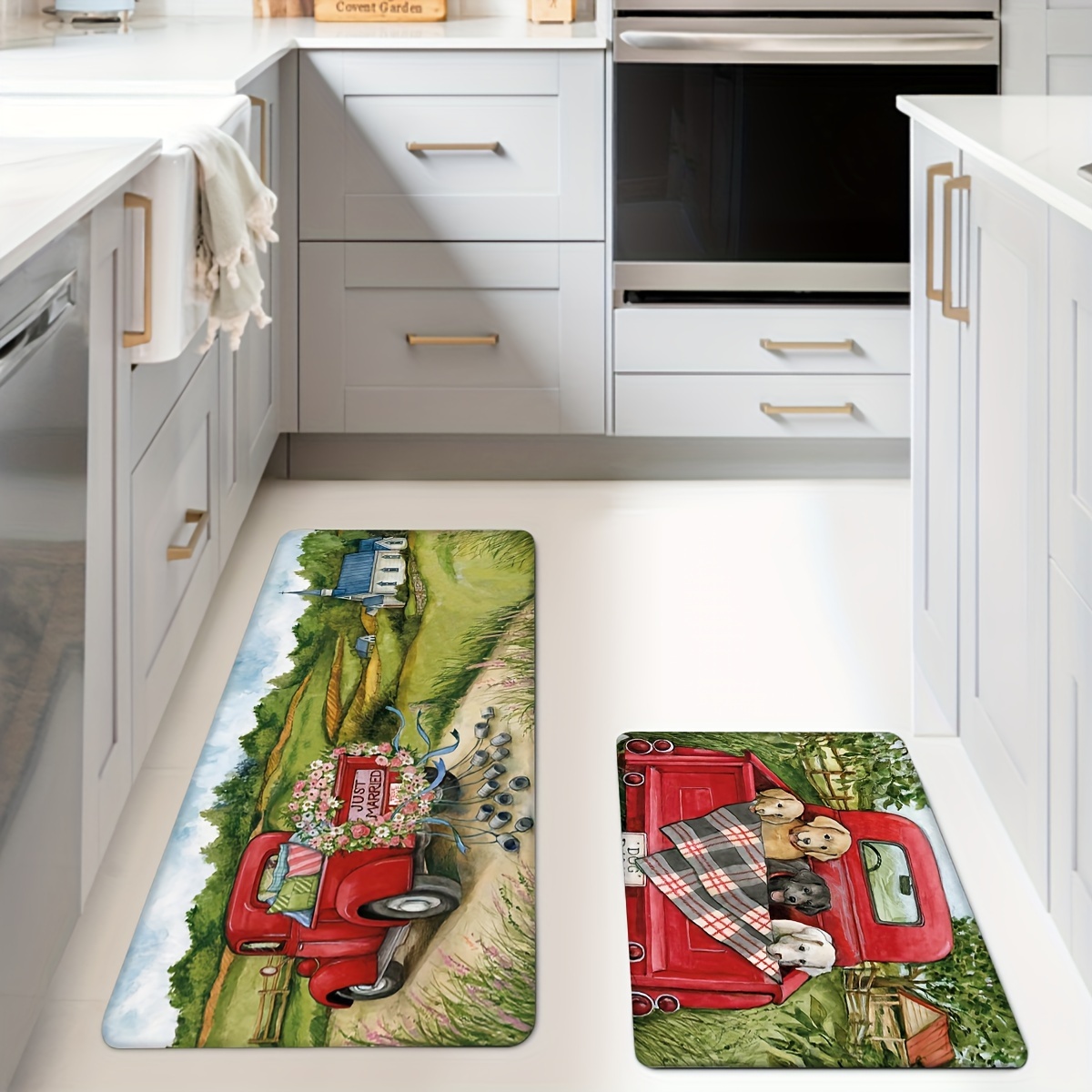 Non Skid Washable Absorbent Microfiber Kitchen Mats for Floor Anti