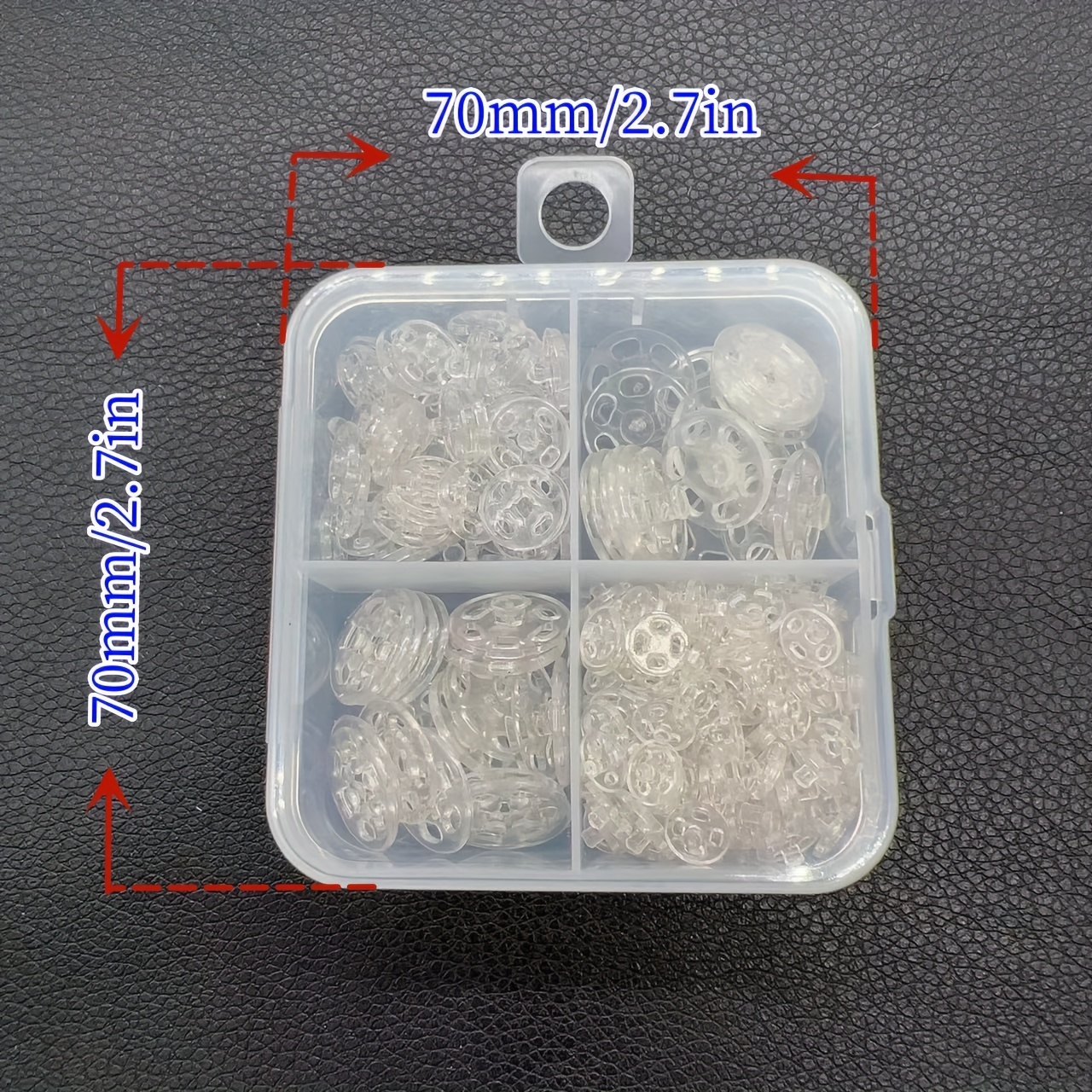 Plastic Snap Buttons Round And Transparent Anti wrinkle - Temu