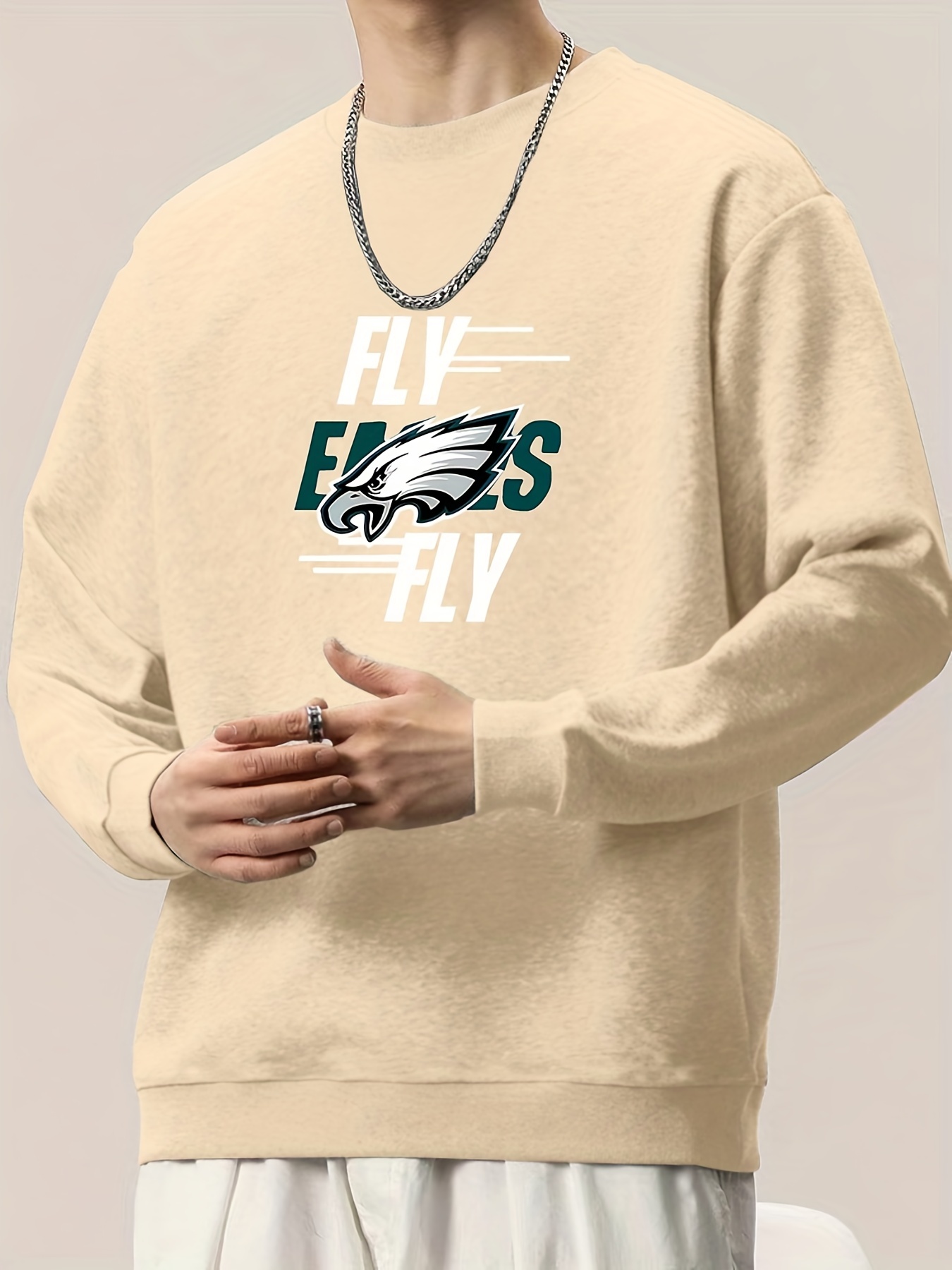 Philadelphia Eagles Women's V Neck Loose Dress Summer Pullover Pockets Dress