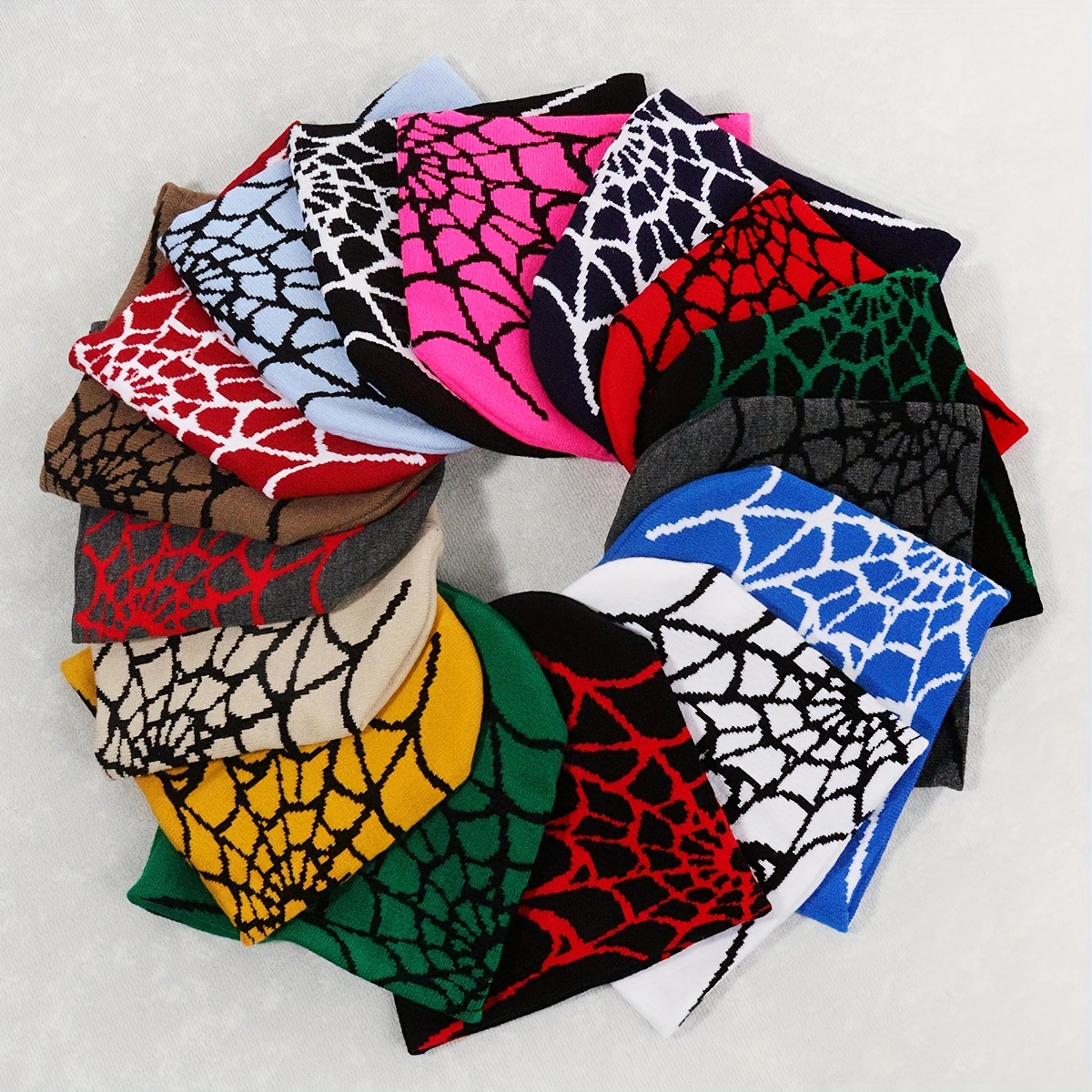 

1pc Unisex Spider Web Beanies Skullies For Autumn & Winter, Ideal Choice For Gifts