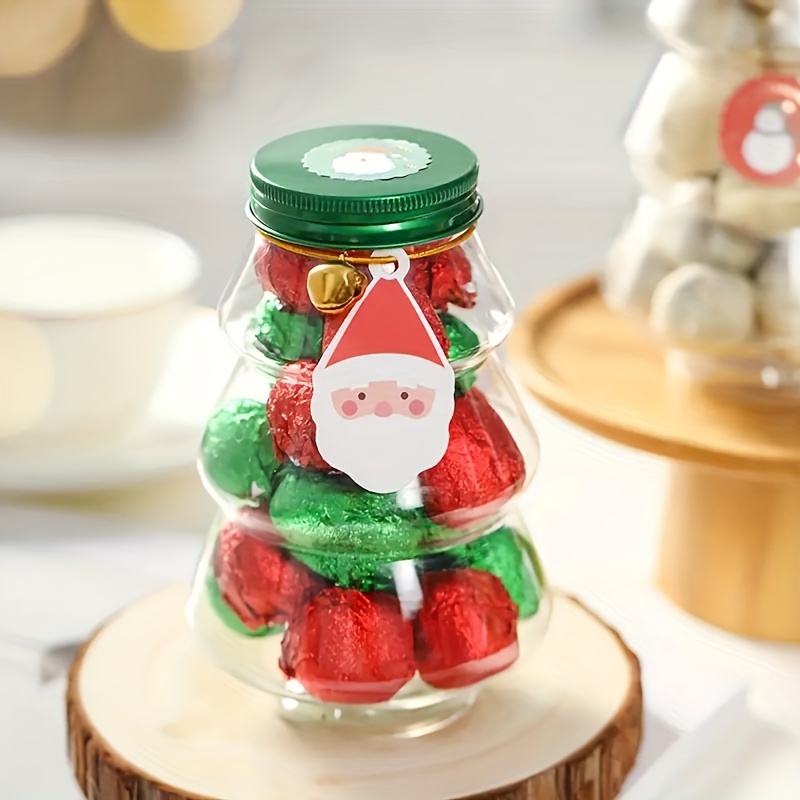 CGT Clear Christmas Plastic Food Storage Containers with Lids Xmas Navidad  Bowls Baskets Canisters Kitchen Candy Snacks Food Party Organization