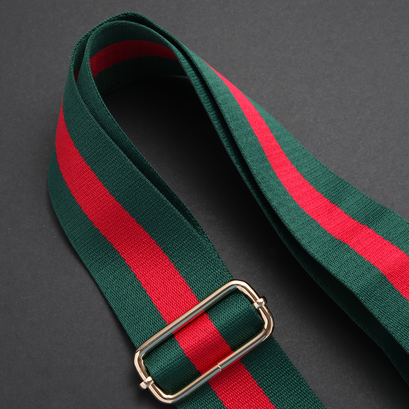 Red and Green Web Canvas Purse Strap Replacement