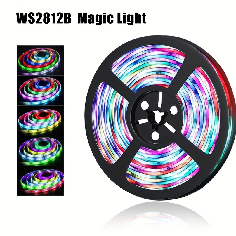 Ws2812B 5050Smd 144 Led Light Strip with Built-In Rgb Ic Individual  Addressable Dc 