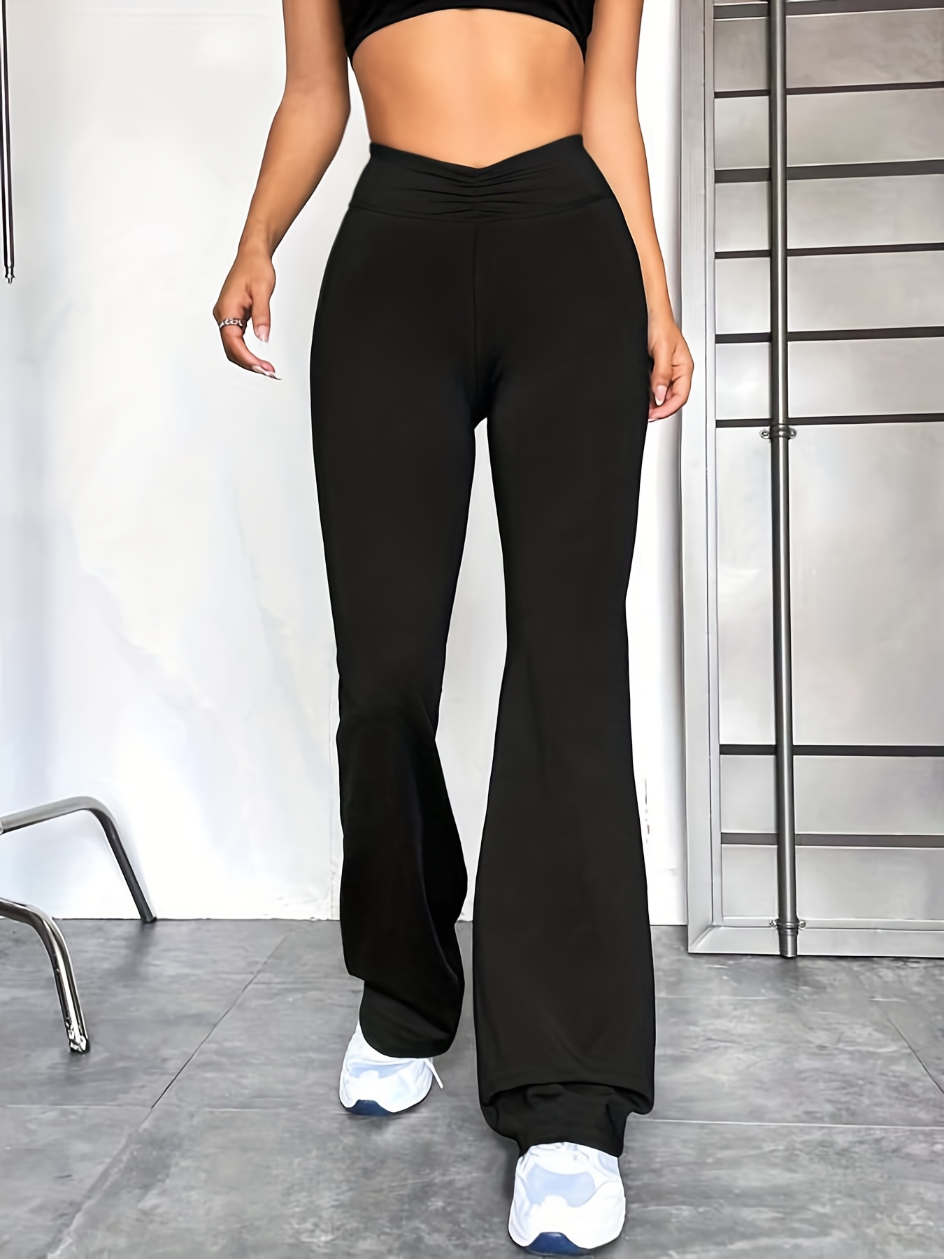 Leggings Flare Leg Pants - Temu