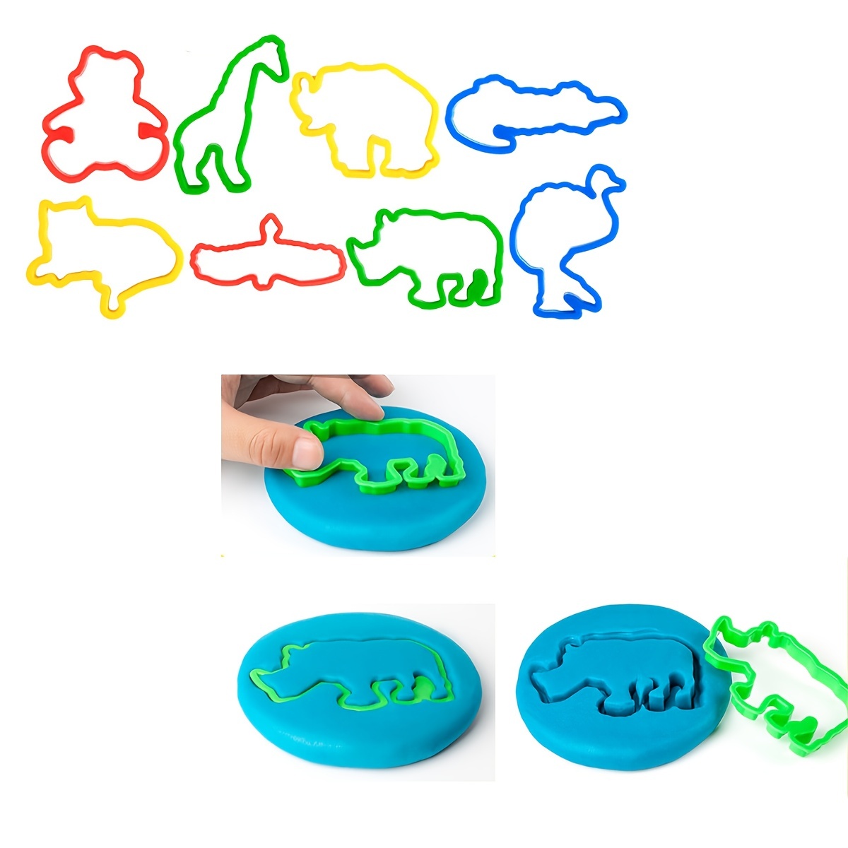 Dough Play Tool for Kids Cartoon Dinosaur Fruit Roller Cutter Scissor  Playdough Accessories Plasticine Mould Early Education Toy