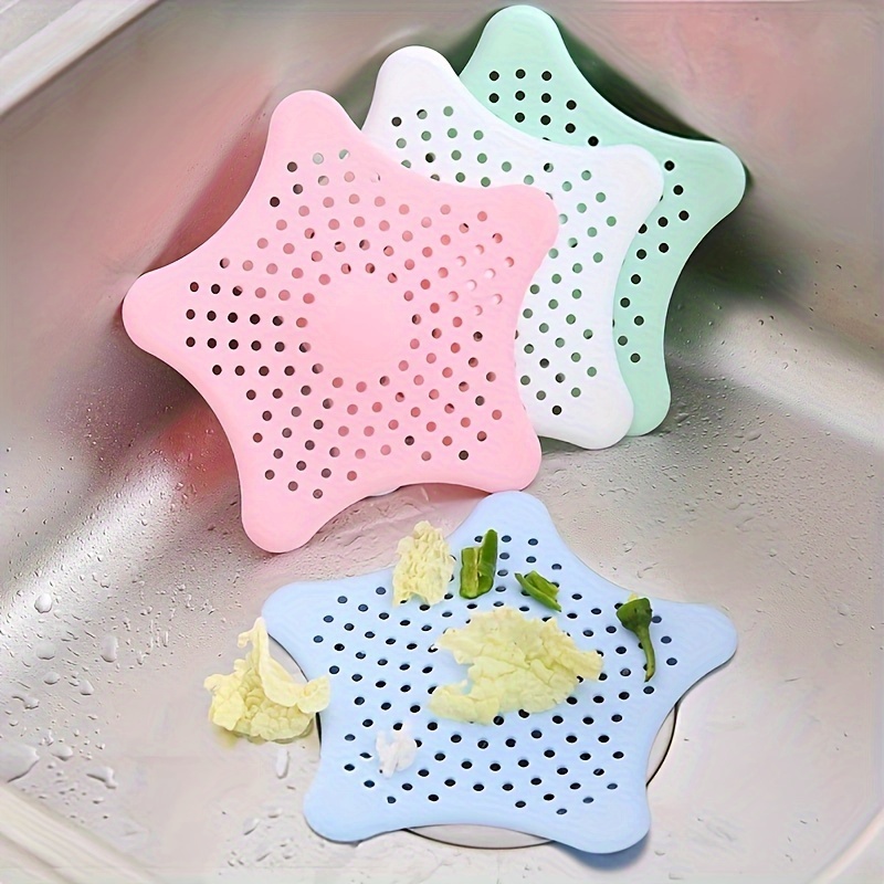 Shower Drains Cover Silicone Hair Stopper Filter Bathroom Drains Floor Sink  Stra