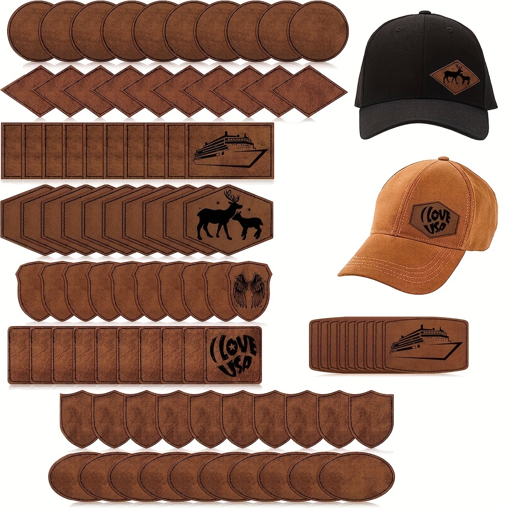 Blank Leatherette Hat Patches With Adhesive Rustic - Temu