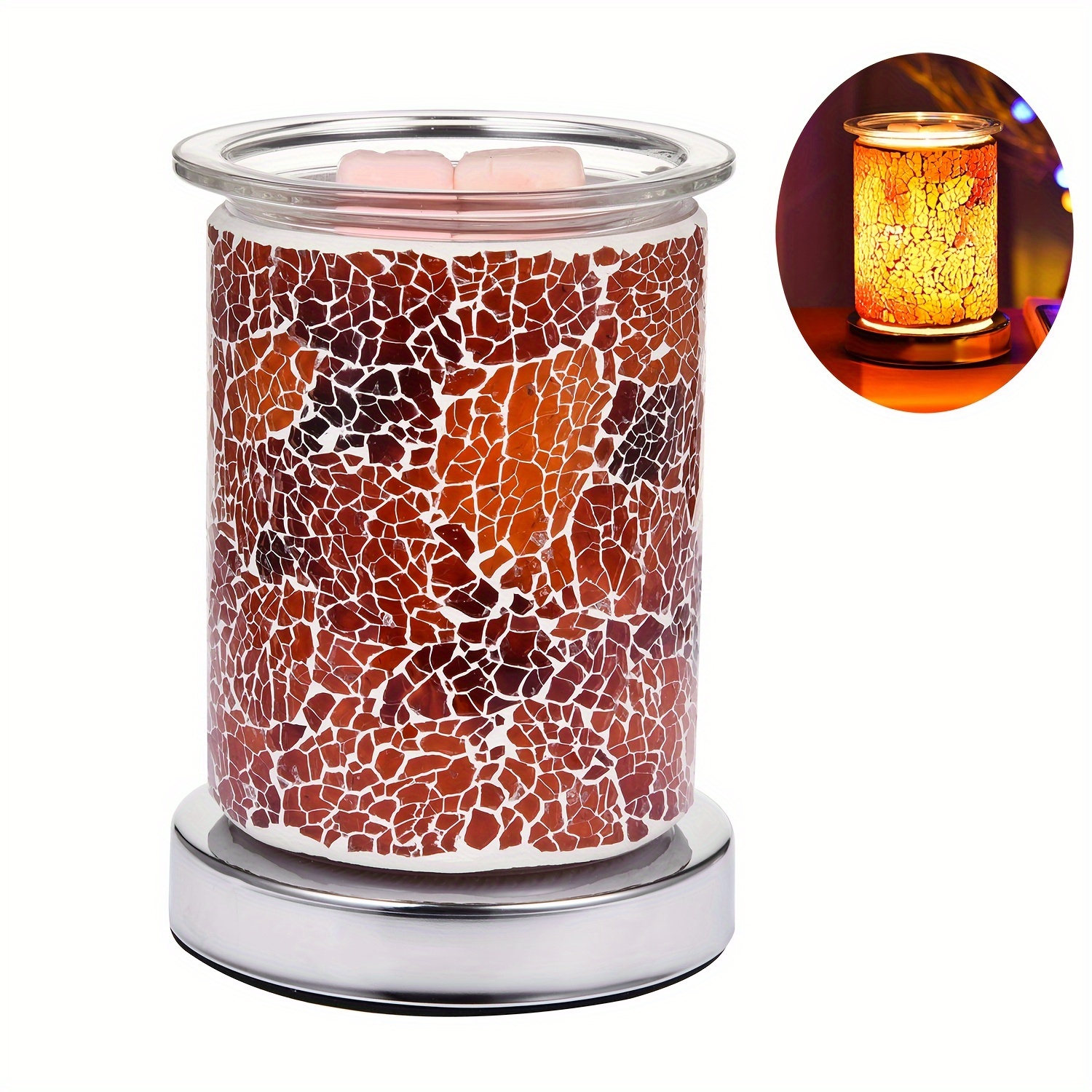 Red Glass Wax Melt Burner - Home Decor