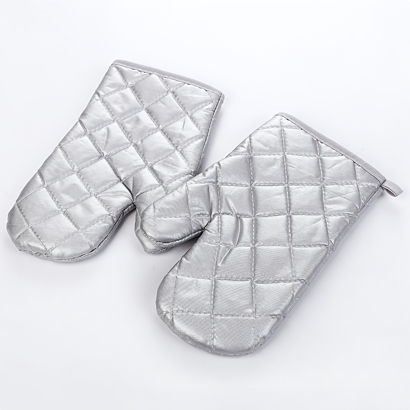 Oven Mitts Quilted Terry Cloth Lining Extra Long - Temu