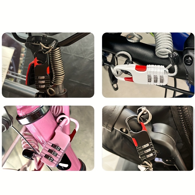 1 pc bagages Code serrure poussette serrure câble antivol pour vélo moto  casque - Temu Belgium