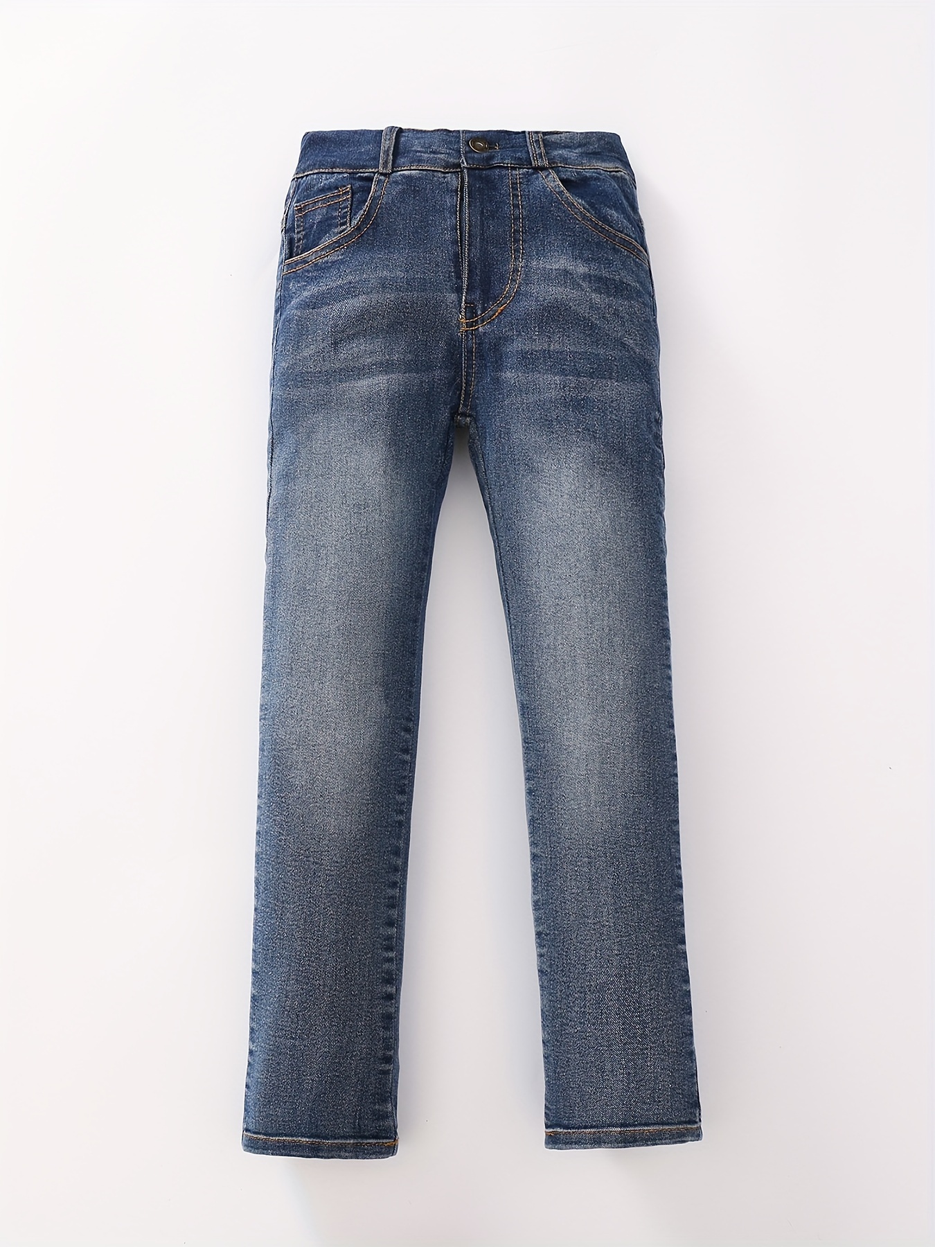 Jeans skinny escuro de cintura alta cintura alta design - Temu Portugal