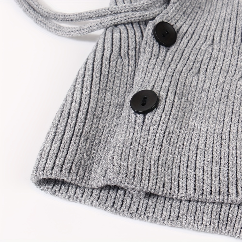 AYPOW Cagoule d'hiver en tricot avec cache-cou flexible, unisexe,  coupe-vent, chaud, pour sports de plein air : : Mode