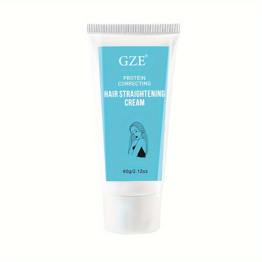 

Gze Protein Hair Straightening Cream For Normal Hair, Nourishing Damage Repair And Maintenance, Frizz-free Straightener - 60g/2.1oz