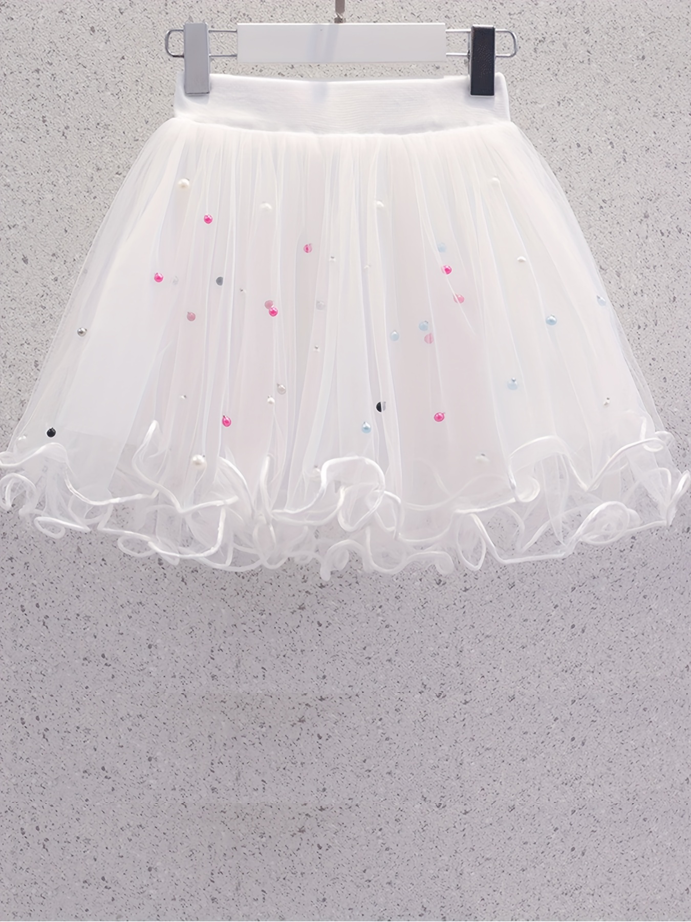 Girls Solid Tutu Skirt for Dance Performance Party