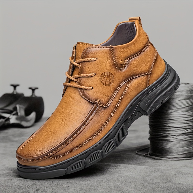 Zapatos Formales De Oficina Con Cordones Para Hombres, calzado casual, de  color sólido