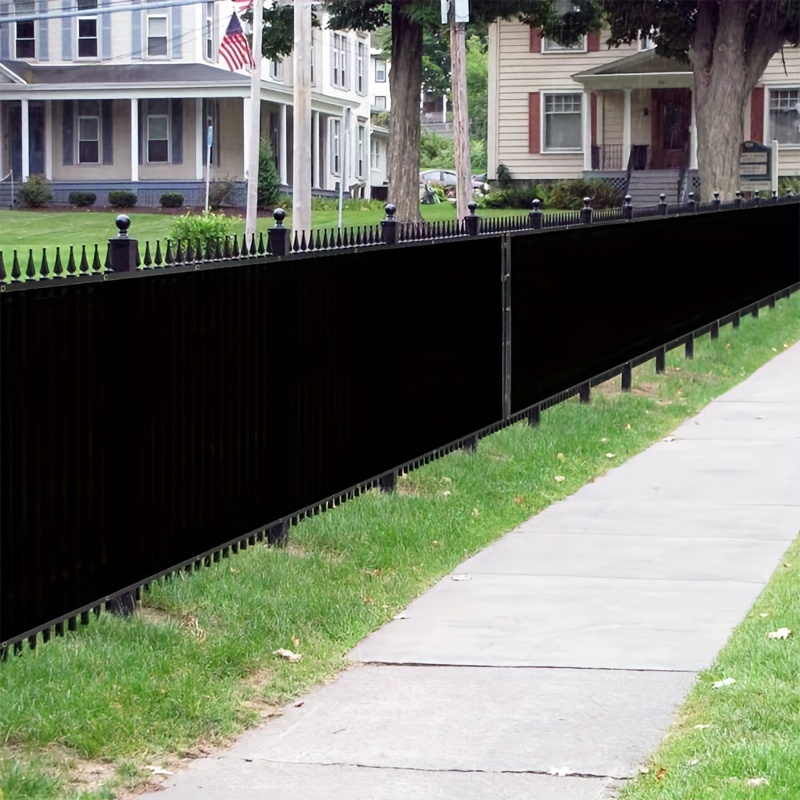 Black Balcony Privacy Screen Fence Cover Fence Covering 80% - Temu