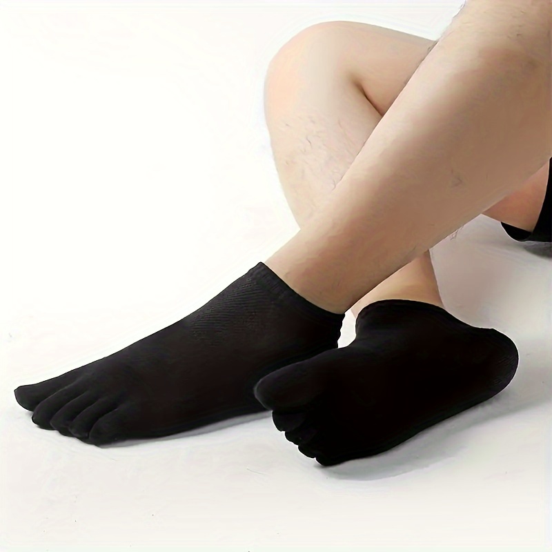 Men's Solid Split Toe Tabi Socks Comfy Breathable Sweat - Temu