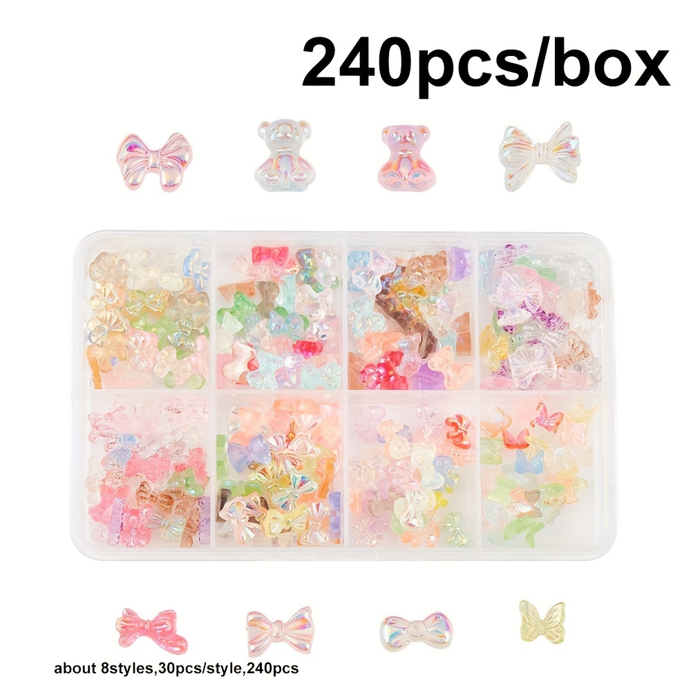 Rose Camellia Butterfly Mixed Pack Design Resin Charms For - Temu