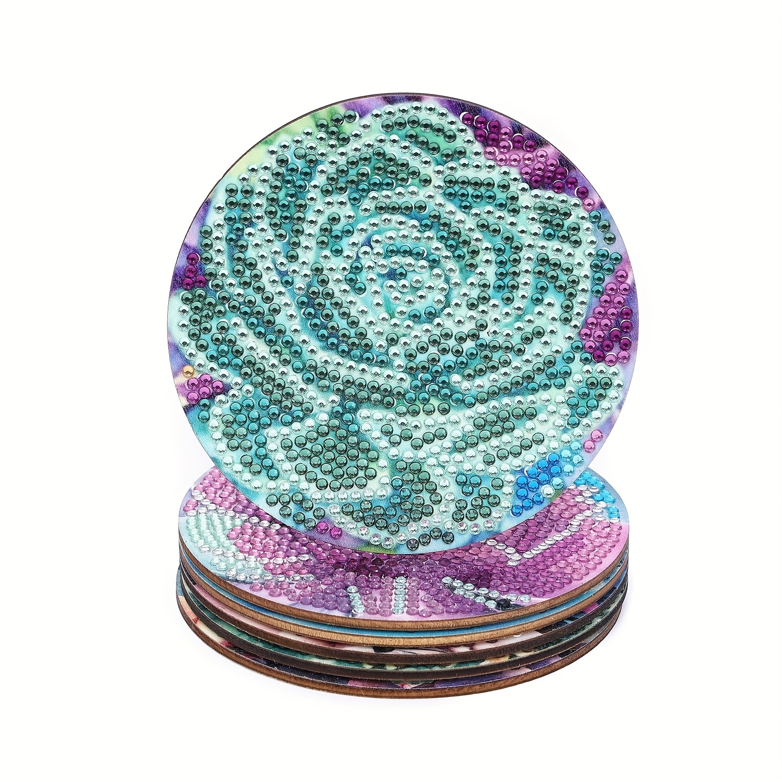 Diamond Painting Coaster Kit Flower Diy Diamond Art Coasters With Holder  For Beginners Adult Craft Supplies Birthday Gifts - Temu