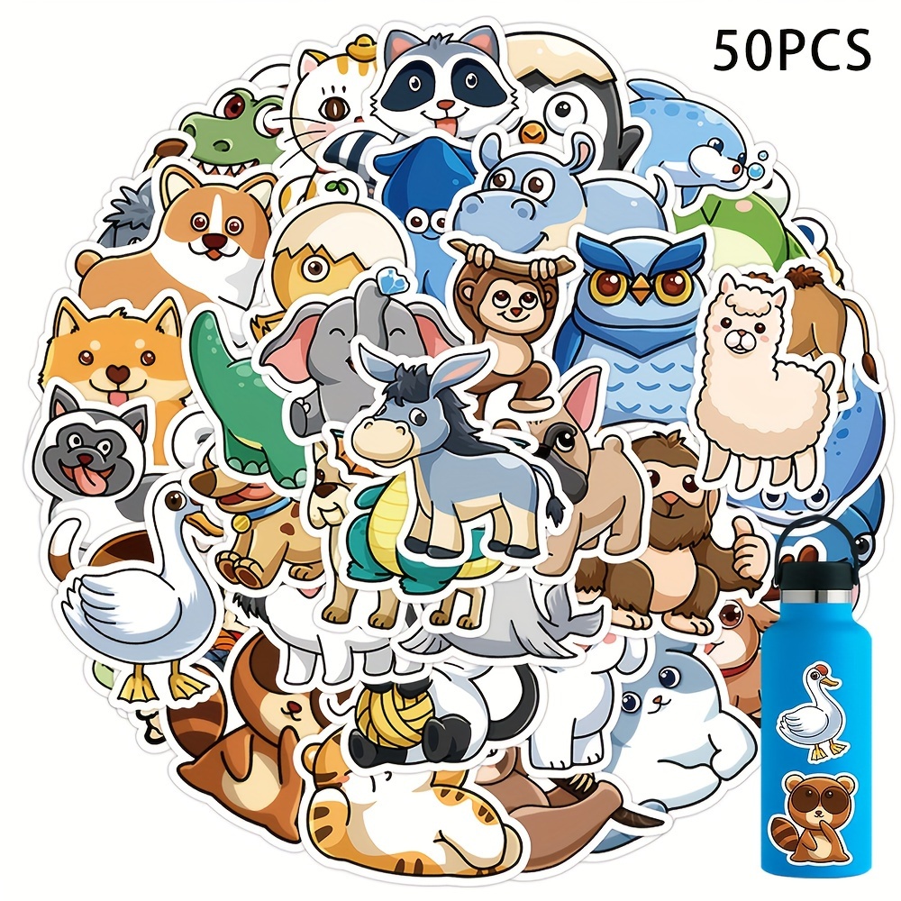 Adorable Animal Stickers Perfect For Notebooks Scrapbooks - Temu