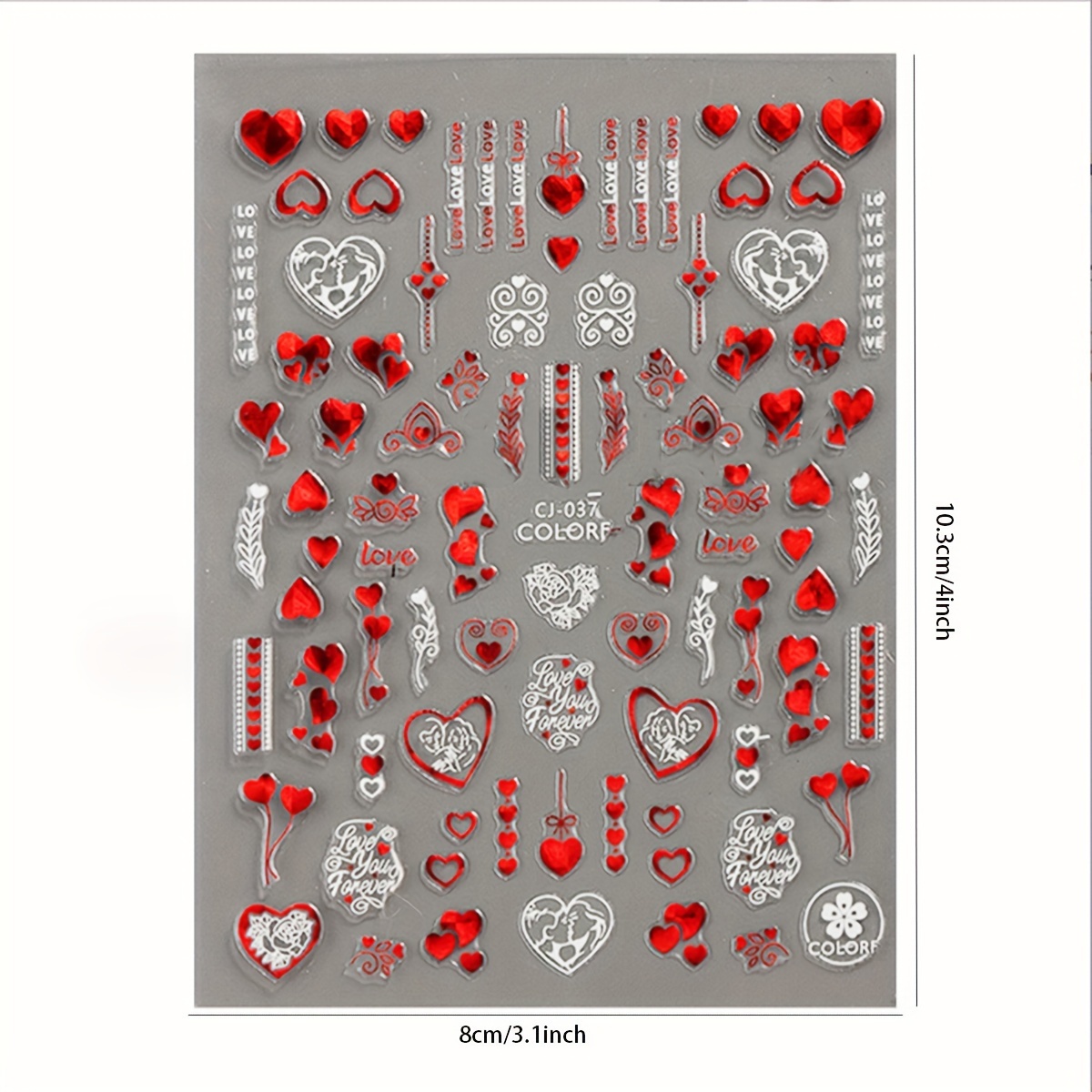 10 Pegatinas Personalizadas Diseño Amor Día San Valentín 3d - Temu Chile