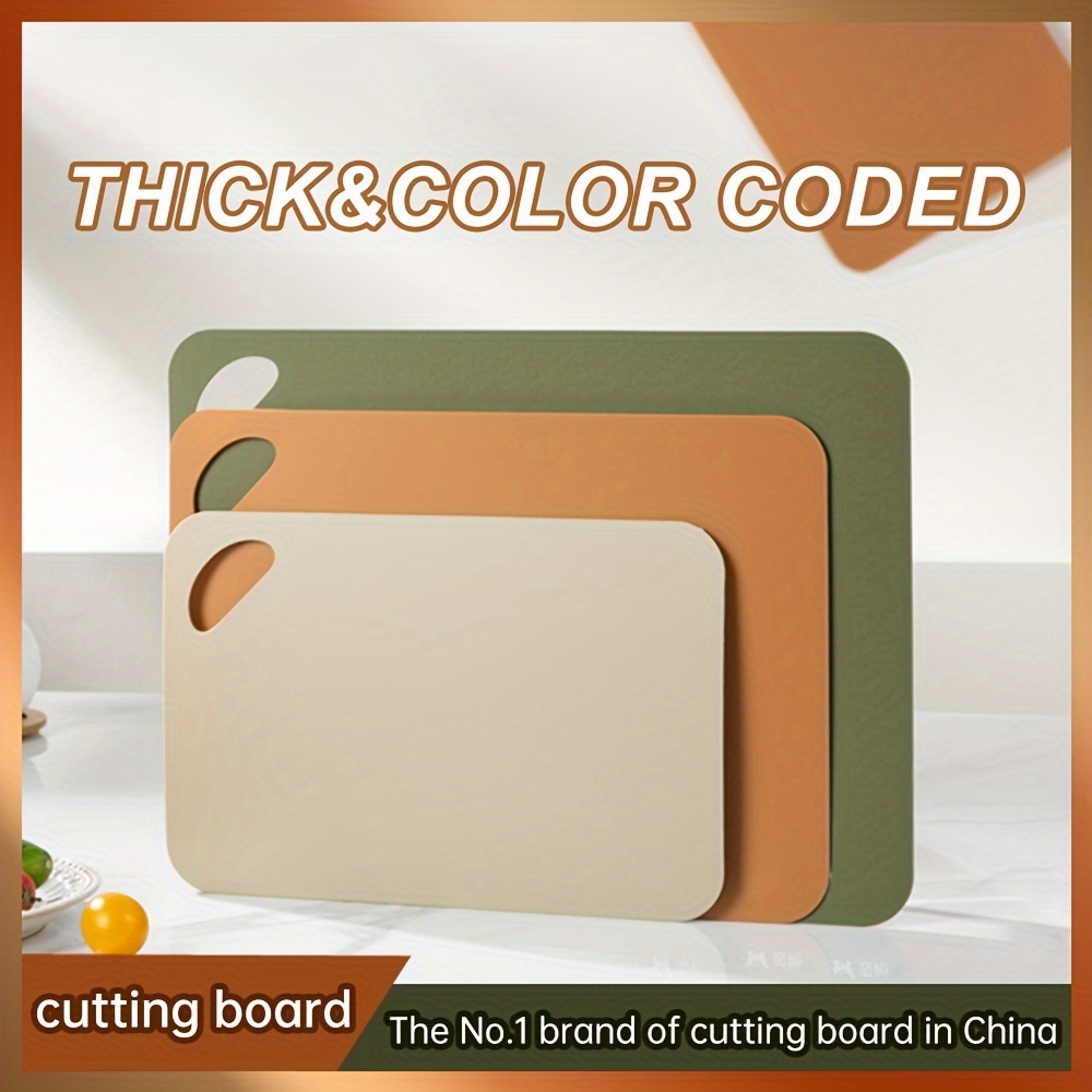 4pcs Ultra-thin Plastic Cutting Board Kitchen Double-sided Cutting Board  Household Square Cutting Board Kitchen Gadgets Cutting Board Non-slip  Cutting