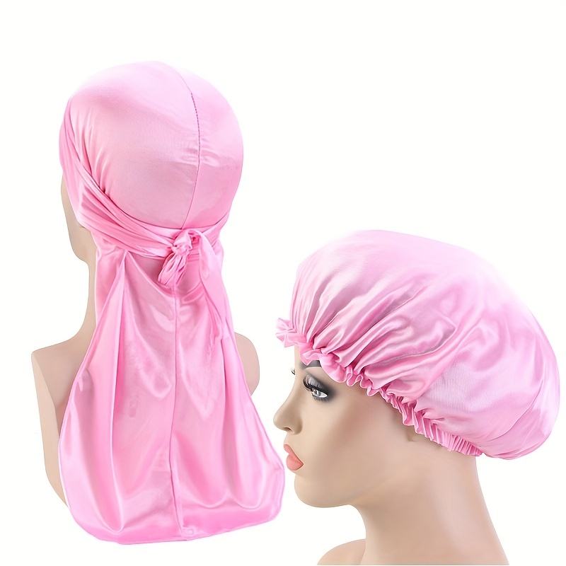 Paisley White Printing Silky and Satin Design Bonnets and Durag