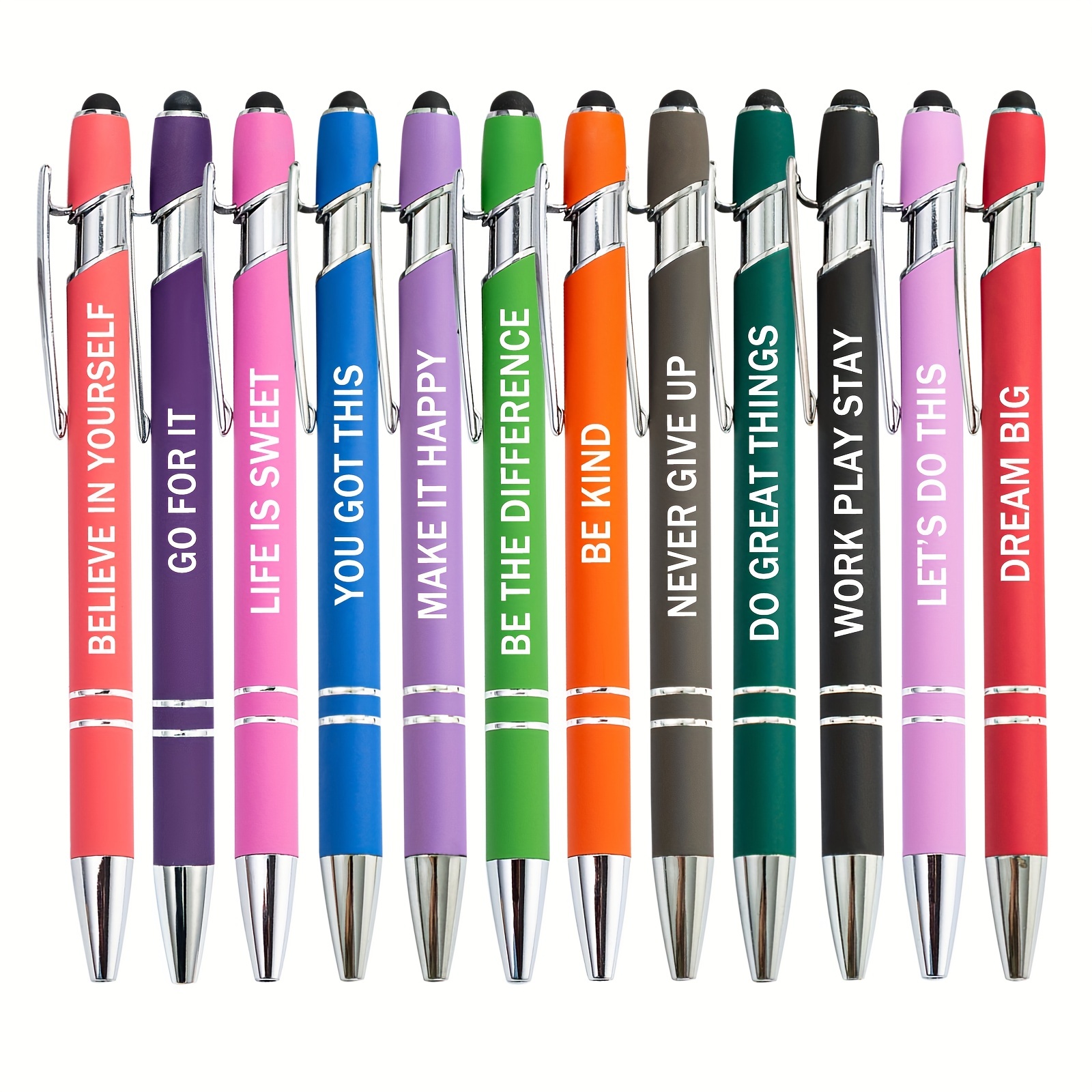 12 Pieces Funny sarcastic Ballpoint Pens, Office Snarky 12 Color