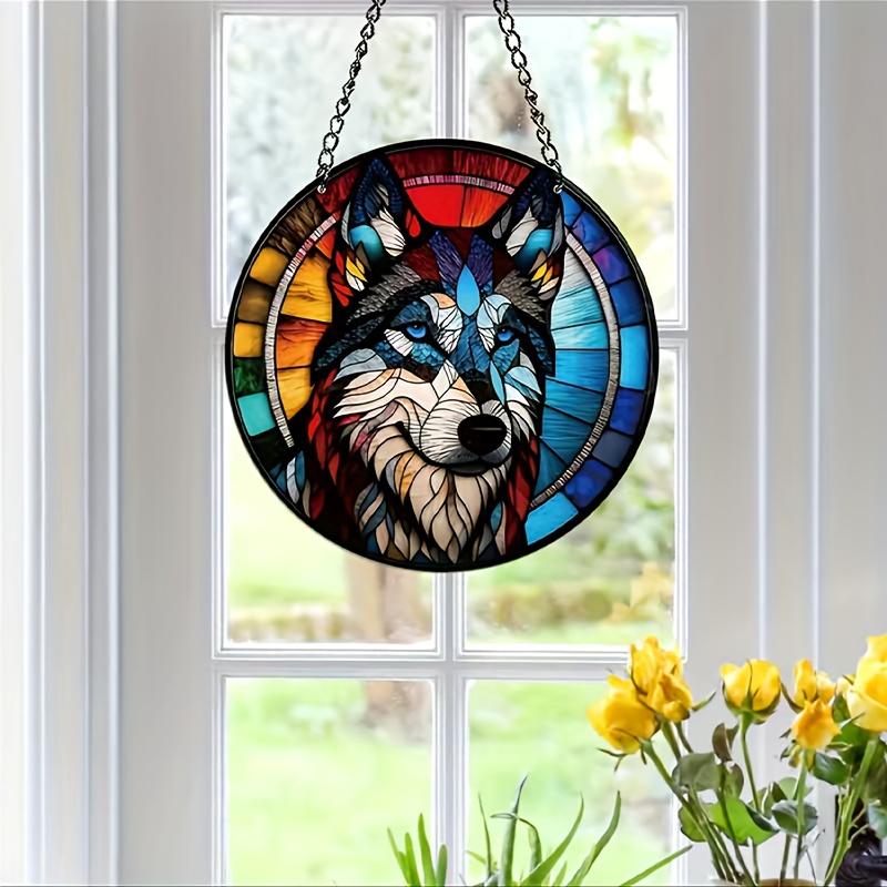Round Acrylic Glass Animal Dog Car Interior Decoration - Temu