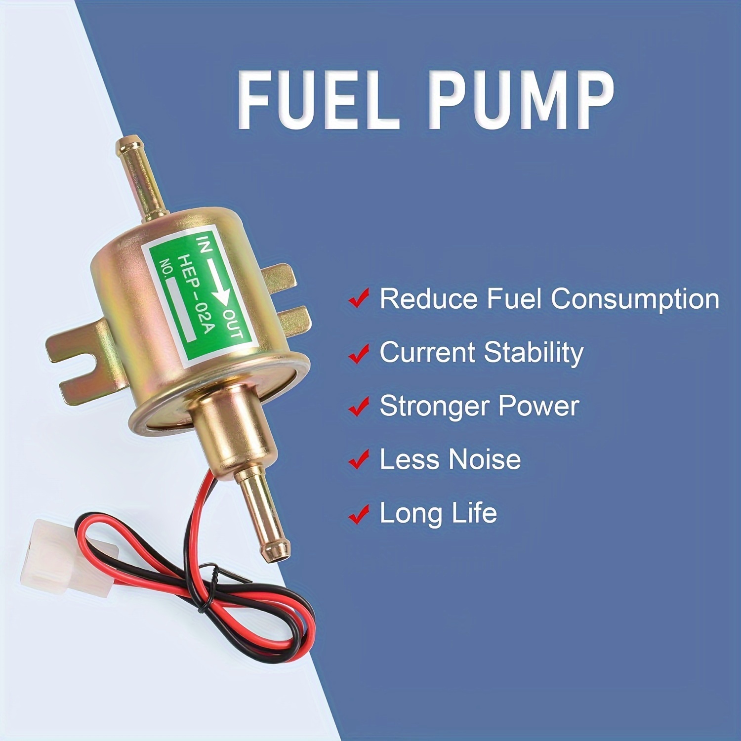 Elektrische Kraftstoffpumpe Universal 12 V Benzin HEP-02A  Hochleistungs-Druck-Dieselpumpe : : Auto & Motorrad
