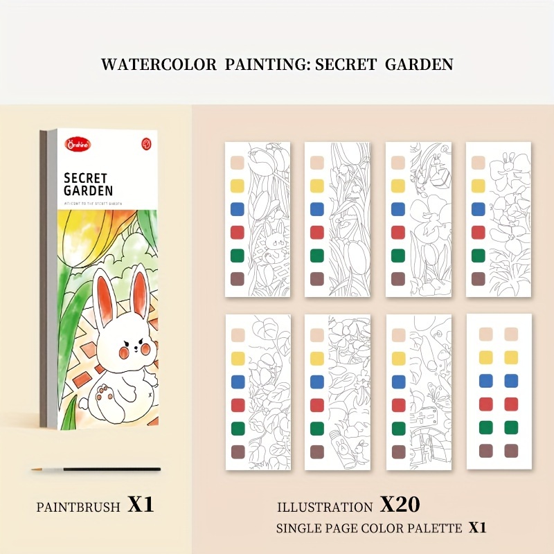 Buy Pocket Watercolor Painting Book, DIY Magic Water Coloring