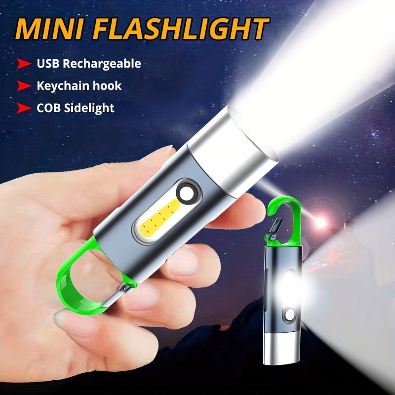 Mini lampe de poche Led puissante, 10000 Lumens, avec batterie intégrée, 3  Modes, Rechargeable par Usb