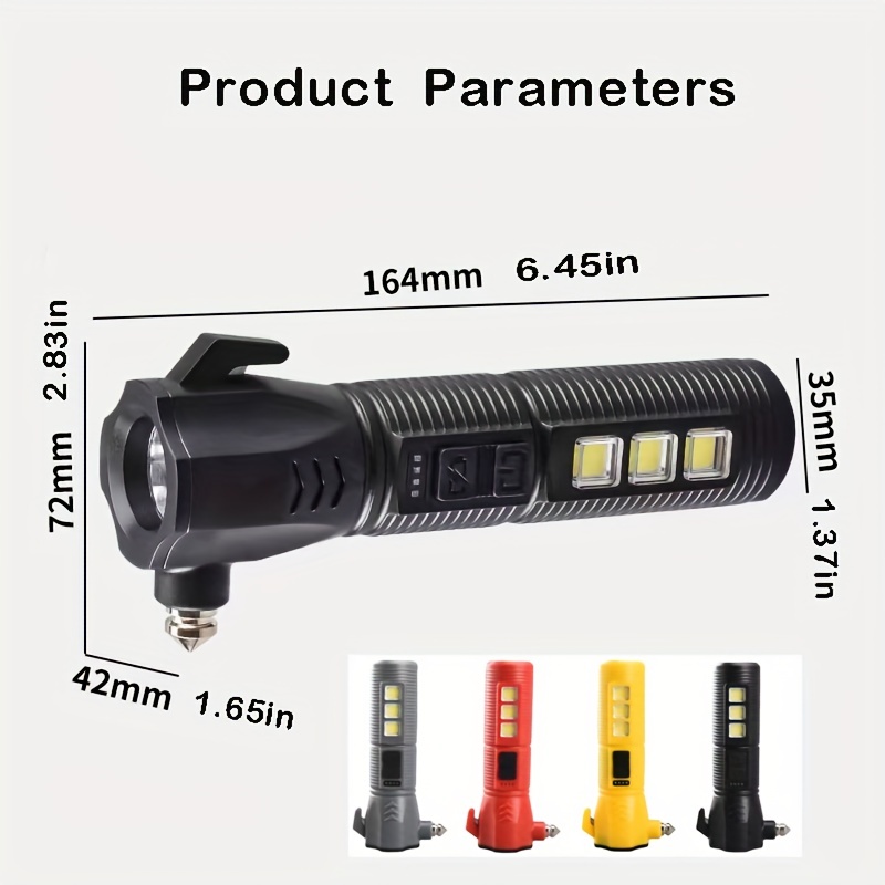 Coche multifuncional Martillo de seguridad exterior linterna LED