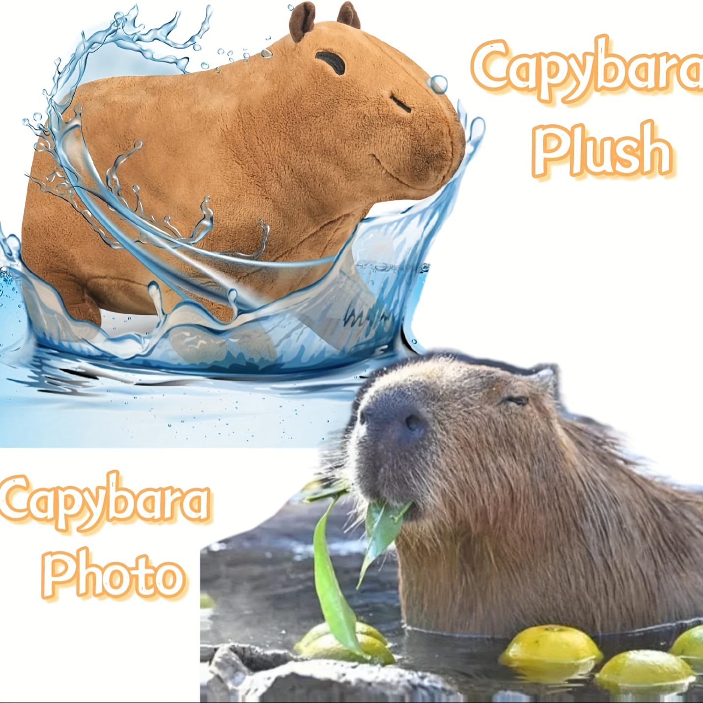 Firulab Capybara Plüschtier, 30 cm/40 cm Niedliches Capybara