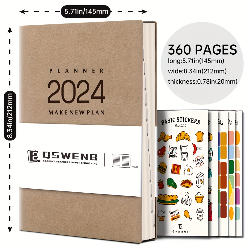 2024 Planner With 12 Months Of Daily And Monthly Planning - Temu Israel