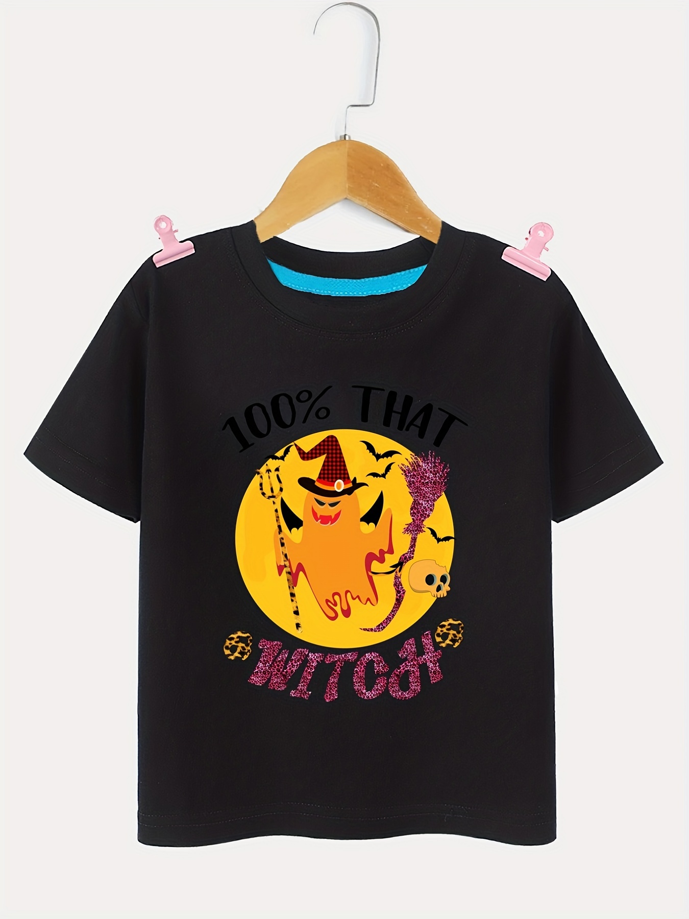 Camiseta gráfica estampada do Dia das Bruxas feminina, camiseta de