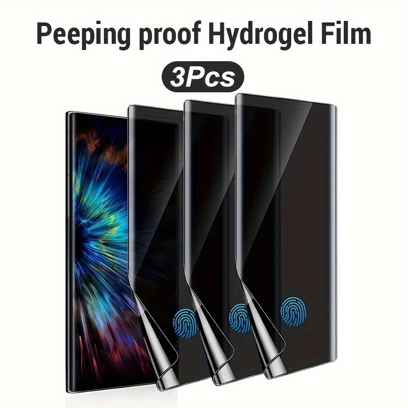 3-piece Anti-peek Hydrogel Film Anti-fingerprint Screen Protector For  Samsung Galaxy S20 S21 S22 S23 S24 Ultra FE Plus Full Cover Hydrogel Film  Soft S