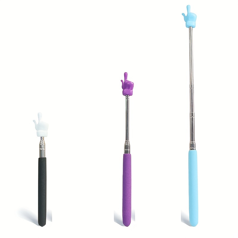 Pointeur Télescopique Pour Enseignement - Bâton Extensible 27,5-122 Cm, Tête En Feutre (2 Pièces)