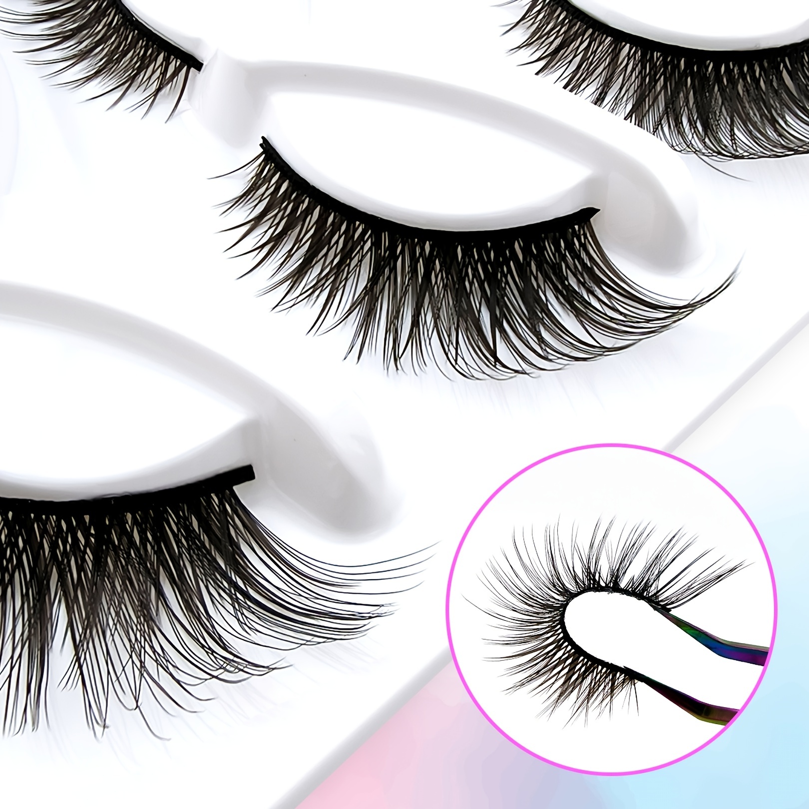 Cat Eye Lashes Eye End Lengthening Angel Wings Fluffy Sexy - Temu