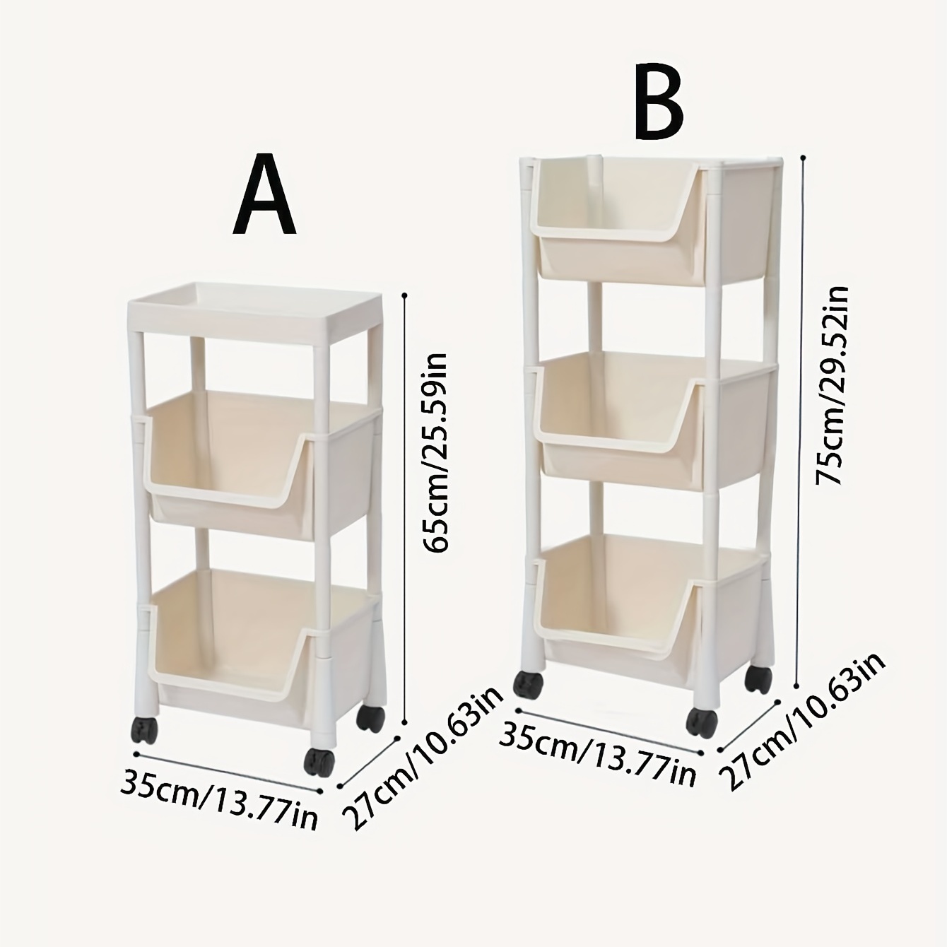 Stackable Book Cart Storage Rack Portable Durable Document - Temu