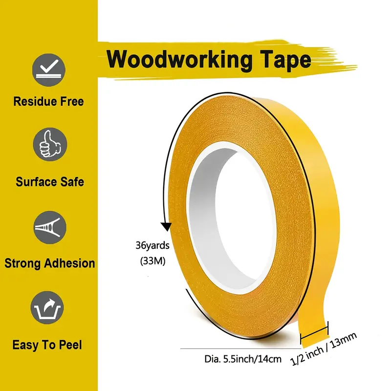 Double-sided Woodworking Tape: X 36 Yards For Wood Template, Cnc Machine &  Woodworkers - Removable & Residue Free! For Retailers&workshops - Temu  Czech Republic