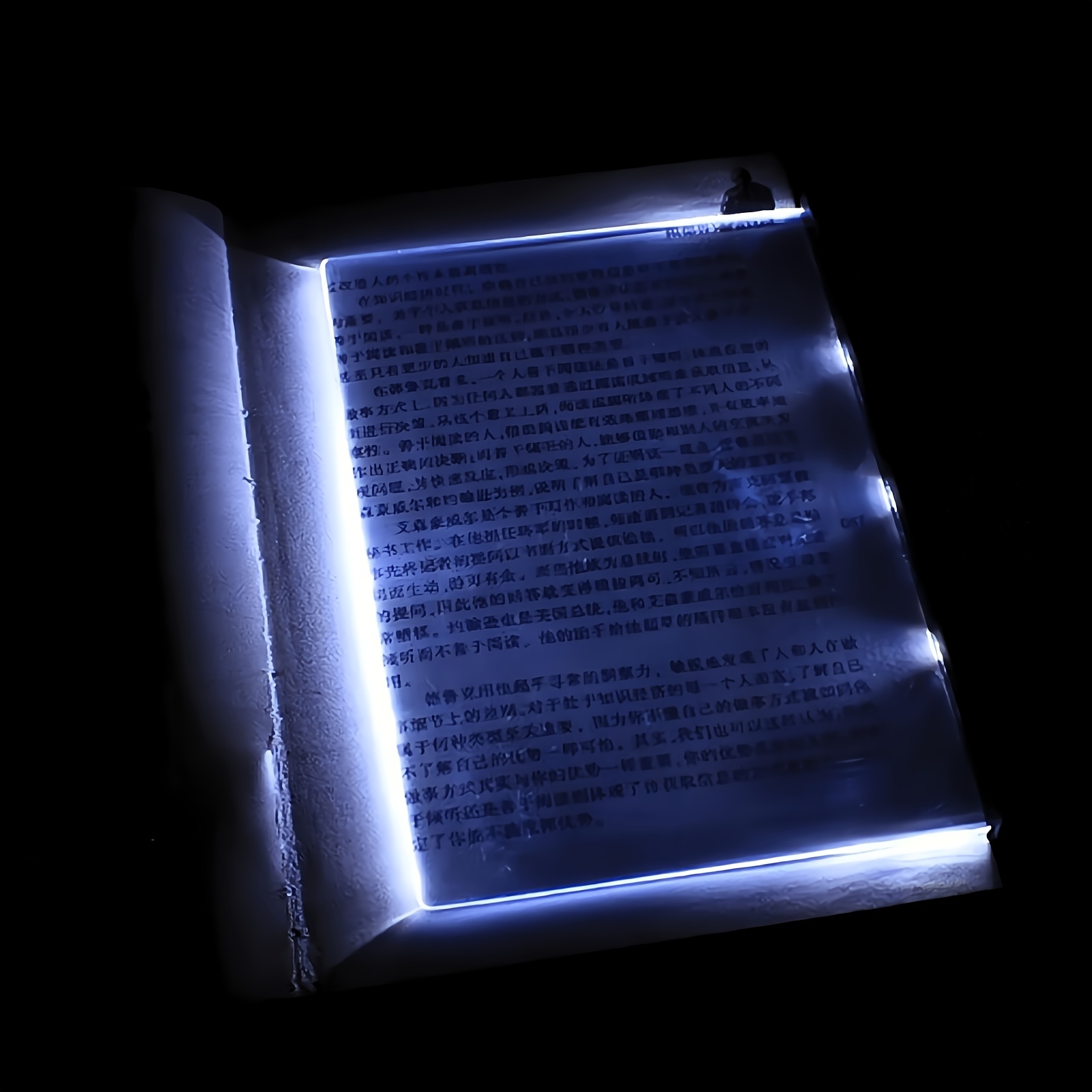 Luz de libro plana,Luz de lectura LED para leer en la cama,Luz  portátil para el cuidado de los ojos,Lámpara de lectura de luces nocturnas  claras,Luz LED transparente para libro de página