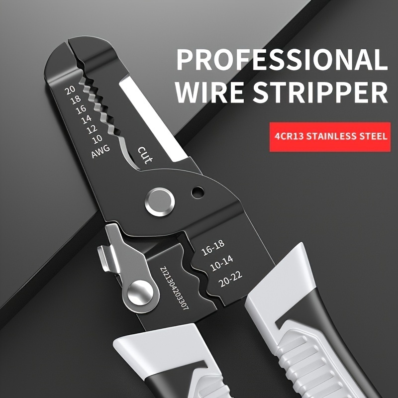 1pc, Multi-functional Wire Stripper, Wire Cutter Pliers, Wire Scissors, For  Stripping Crimping Wire, Electrician Tool