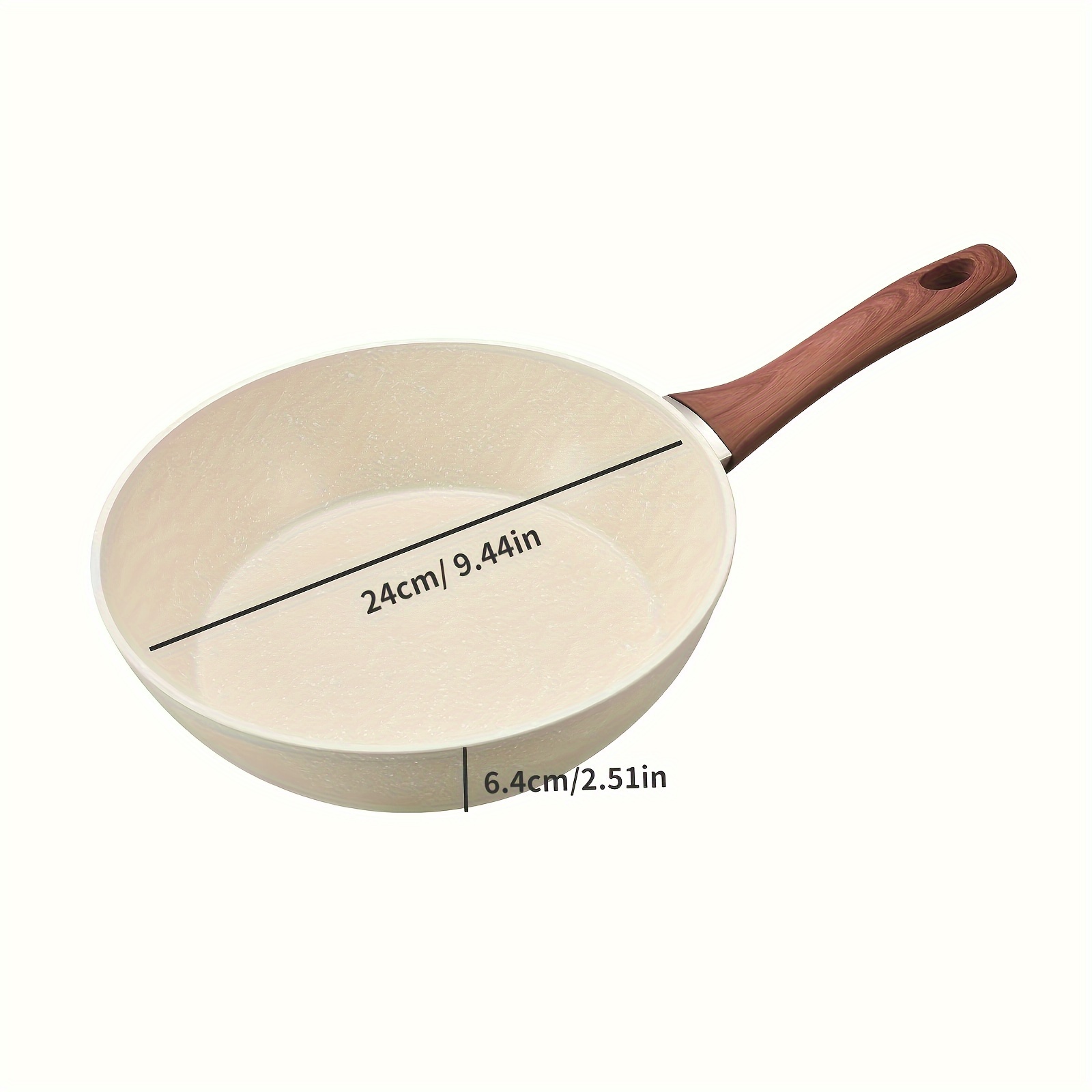 Nonstick Frying Pan Skillet 24cm Swiss Granite Coating Omelette